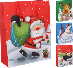 Cadeautas M 26 × 32 × 10 cm – kerstmotieven