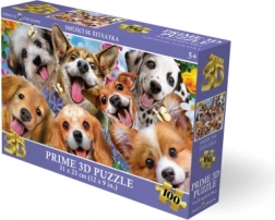 3D-puzzel Lachende puppy’s 100 stukjes