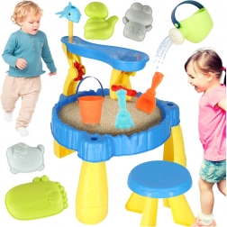 Kinderspeeltafel met zandbak en fontein 2-in-1