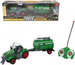 Afstandsbediende tractor met tankwagen