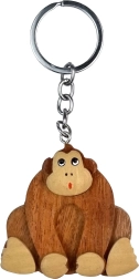 Houten sleutelhanger Aap
