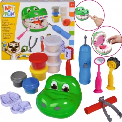 Creatieve set Kleine Tandarts Krokodil met klei en accessoires SIMBA ART&FUN