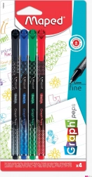Maped Liner Graph'Peps Deco – set van 4 gekleurde liners 0,4 mm