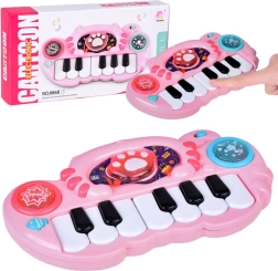 Interactief kinderkeyboard in de vorm van een kat met lichtjes en melodieën