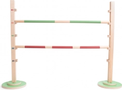 Houten atletiek hindernis voor springtraining