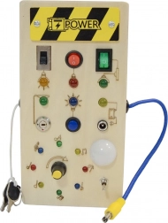 Houten interactieve LED busy board 2Kids Toys