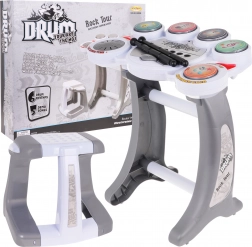 Elektronisch kinderslagwerk 6+ met krukje, 5 pads en 2 stokjes