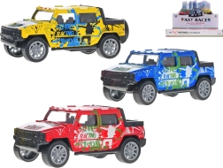 Terreinwagen 1:36 met metalen constructie en terugtrekmechanisme