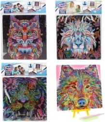 Diamantschilderen Dieren op karton 20x20 cm