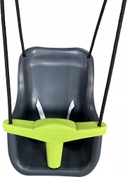 Kunststof kinderswing met veiligheidsgordel, antraciet