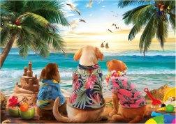 Puzzel Honden op het Strand 1000 stukjes