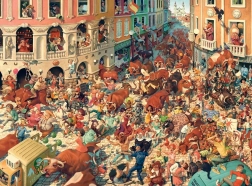 Puzzel 3000 stukjes – Stierenrennen in Pamplona