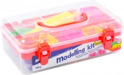 Modelleerset met klei 7 kleuren, vormpjes en deegroller (550 g)