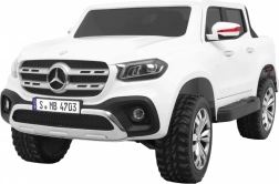 Elektrische kinderauto MERCEDES X-Class 4x4 zwart met afstandsbediening – Wit