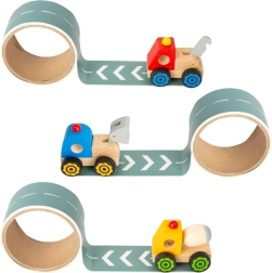 Small Foot houten auto met wegband