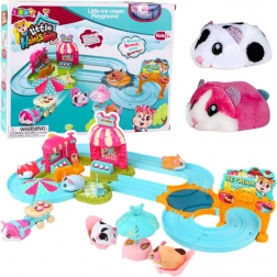 Interactieve baan voor hamsters IJssalon en Café met batterij