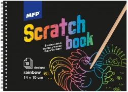 Krasplaatblok 14x10cm mix/regnbogenglans