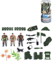 Army-speelset soldaten met accessoires in een koker