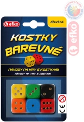 EFKO houten speelblokjes, gekleurd (6 stuks)