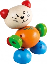 Detoa houten katje aan elastiek