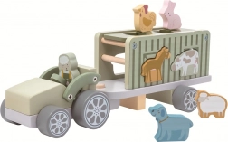 2Kids Toys houten auto met dieren en vormensorteerder