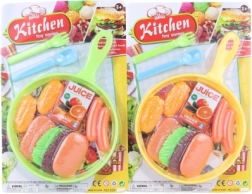Kunststof koekenpan met etenswaren en accessoires voor kinderen 19 cm
