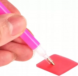 Diamond painting met witte standaard 15 × 20 cm voor kinderen