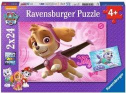 Ravensburger puzzel Paw Patrol Skye en Everest 2×24 stukjes