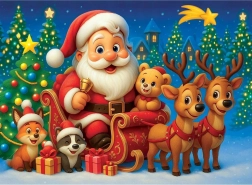 Houten puzzel Santa Claus 40 stukjes WOODEN CITY