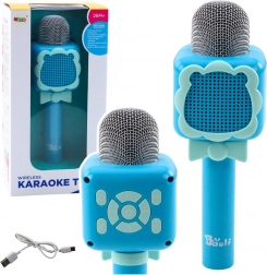 Draadloze Bluetooth-microfoon Karaoke Opname Stemvervorming Blauw