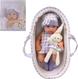 Pop met diertje 33 cm