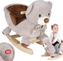 Pluche schommelende teddybeer met zitje en geluiden