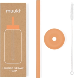 MUUKI vervangend rietje en deksel Tropical Papaya