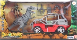 Auto met dinosaurus