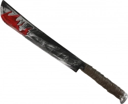 Machete met bloedeffect voor Halloween 74 cm