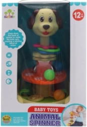 Tol met knikkers – hondje, plastic speelgoed voor de allerkleinsten