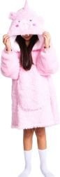 Cozy Noxxiez warme kinderdeken in hoodie-stijl met capuchon Eenhoorn