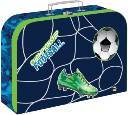 Kinder laminaatkoffertje met voetbalmotief 34 cm