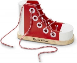 houten veterstrikschoen MELISSA & DOUG voor het leren strikken