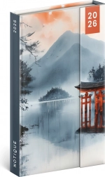 Wekelijkse agenda met magneetsluiting 2026 Japan 13x21 cm