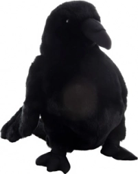 Eco-vriendelijke pluchen kraai handpop