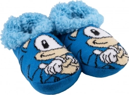 Kinderpantoffels voor thuis met bont SONIC, blauw