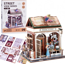 houten 3D-puzzel boekhandel met licht, 148 stukjes