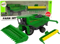 Groene maaidorser met aanbouwunit – speelgoed voor kinderen