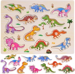 Houten inlegpuzzel dinosaurussen – 11 stukjes