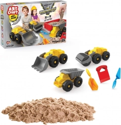 ART CRAFT set kinetisch zand met bouwvoertuigen
