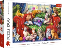 Puzzel Katten op de bank 1500 stukjes TREFL