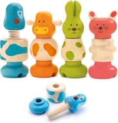 Djeco houten schroefdieren