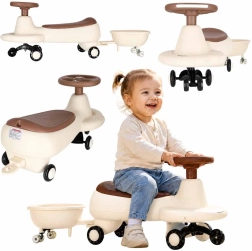 Swing Fix S5 kinder loopfiets/ride-on met aanhanger, LED en muziek