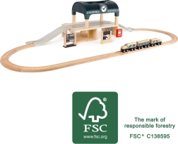 houten treinbaan met station small foot
